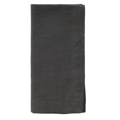 Bodrum Linens Amalfi Napkins, Set/4 In Charcoal