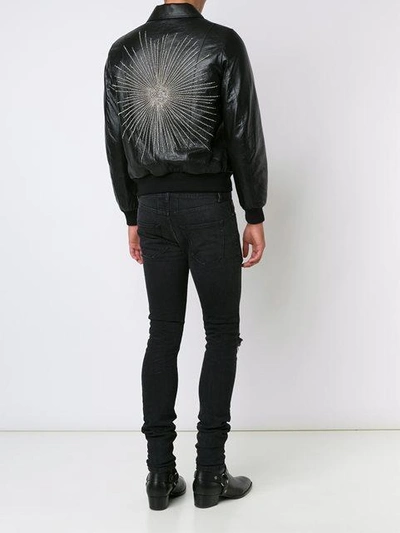 Shop Saint Laurent 70s Sunburst Leather Jacket