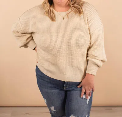 Blakeley Laurel Oversized Knit Sweater In Cream In White