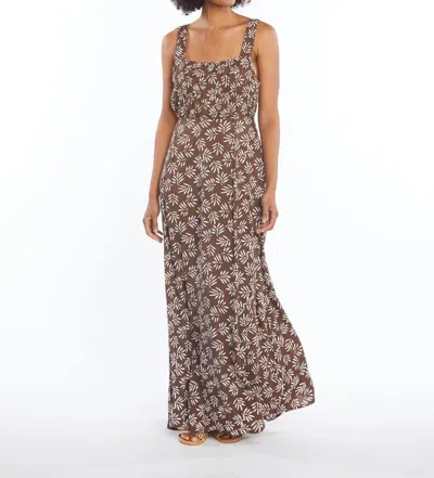 Skemo Palm Sicily Maxi Dress In Brown In Brown