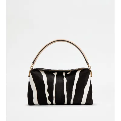 Tod's T Case Shoulder Bag In Pony Effect Leather Mini In Multi