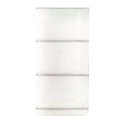 Bodrum Linens 22" Napkin, Set/4 In Metallic Thread Silver