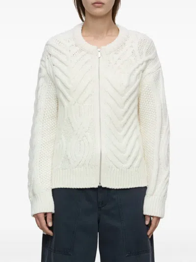 Closed Cable-knit Zipped Cardigan In Multi