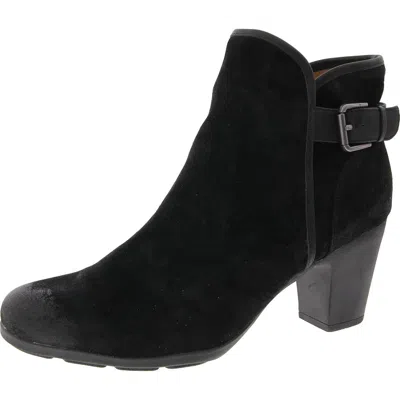 Comfortiva Womens Zipper Manmade Ankle Boots In Black
