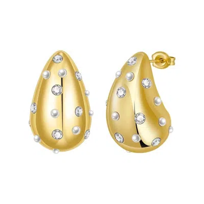 Sahira Women's Raindrop Pearl Earring In Gold In Gold