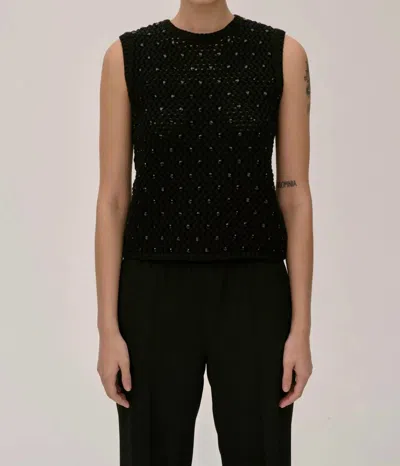 Herskind Sonny Knit Top In Black In Black
