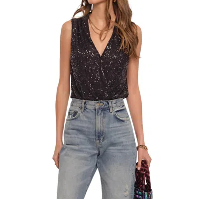 Heartloom Stone Bodysuit In Black In Black
