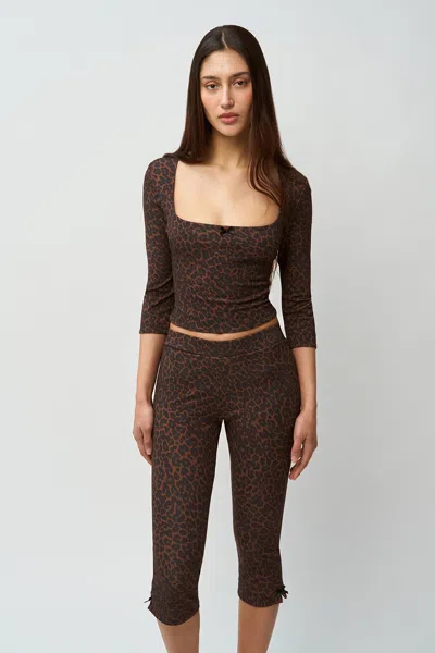 Danielle Guizio Ny Caria Capri In Leopard