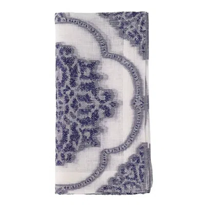 Bodrum Linens Corte Napkins, Set/4 In Navy