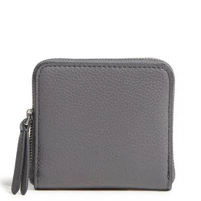 Vera Bradley Outlet Faux Leather Essential Small Zip-around Wallet In Grey