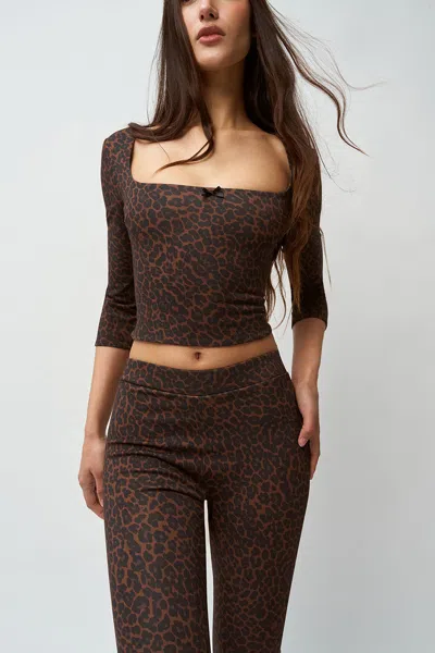 Danielle Guizio Ny Nea Top In Leopard