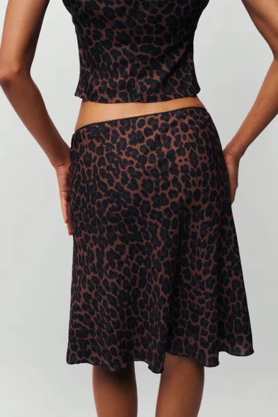 Danielle Guizio Ny Paloma Skirt In Leopard