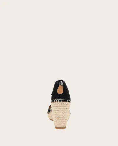 Gentle Souls - Corinne Nubuck Espadrille Wedge In Black Nubuck