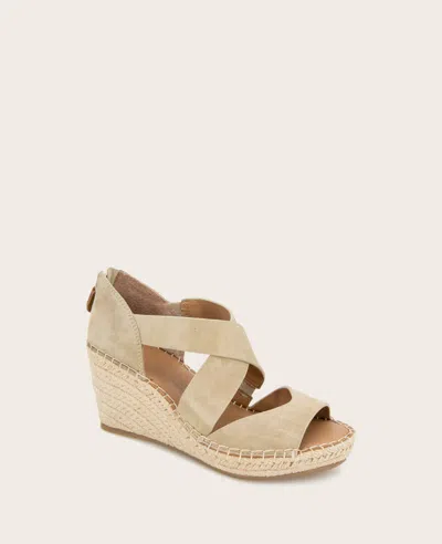 Gentle Souls - Corinne Suede Espadrille Wedge In Warm Sand Suede