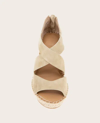 Shop Gentle Souls - Corinne Suede Espadrille Wedge In Warm Sand Suede