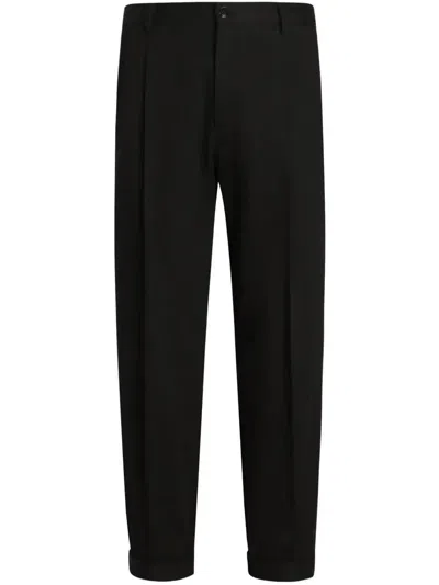 Dolce & Gabbana Cotton-gabardine Tailored Trousers - Men's - Cotton/spandex/elastane