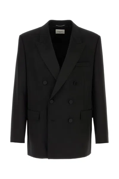 Saint Laurent Long-sleeved Wool Suit Coat