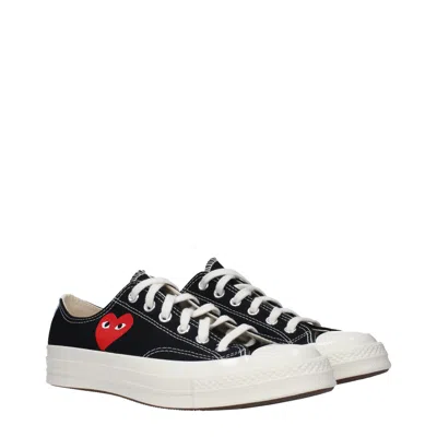 Comme Des Garcon Comme Des Garçon Sneakers Converse Man Fabric Black In Black