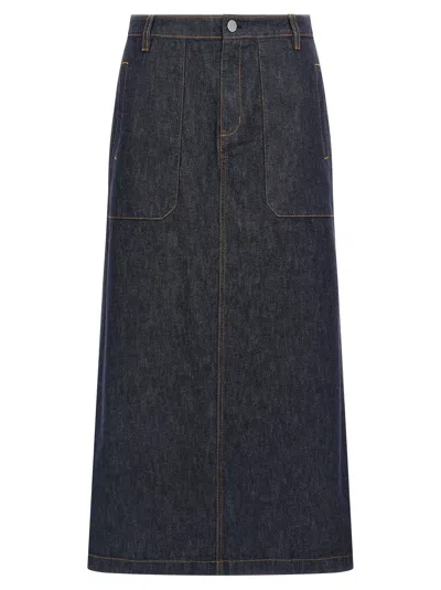 Theory Blue Denim Skirt