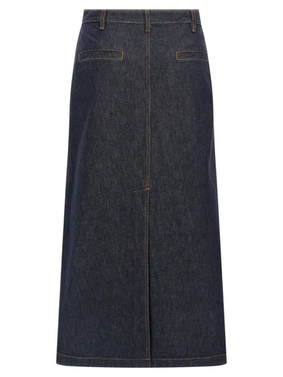 Theory Blue Denim Skirt