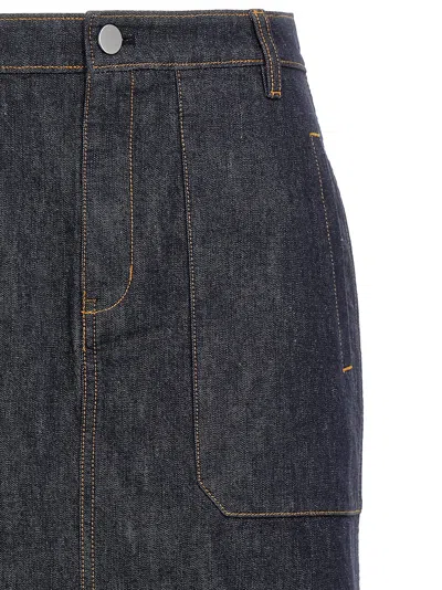 Theory Blue Denim Skirt