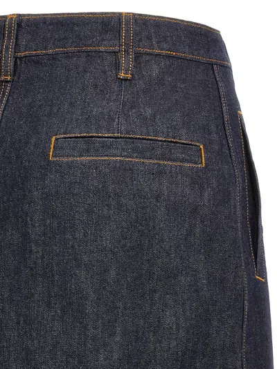 Theory Blue Denim Skirt