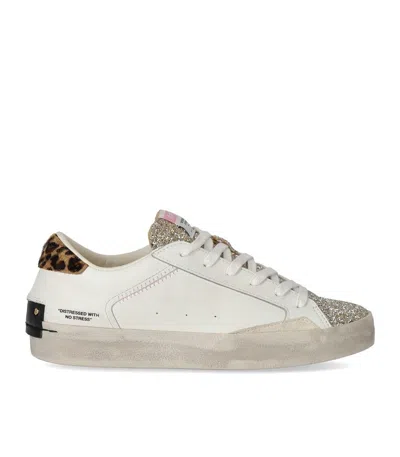 Crime London Distressed Glitter White Sneaker