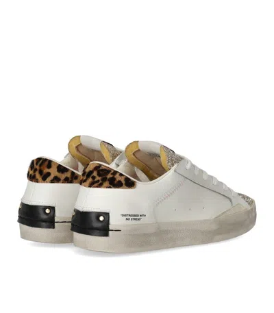 Crime London Distressed Glitter White Sneaker