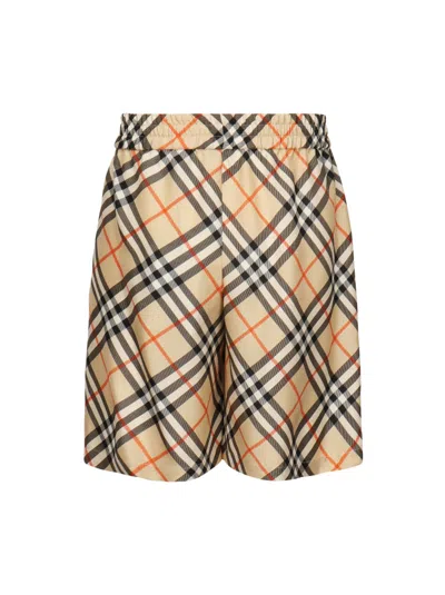 Burberry Men Check Print Bermuda Swimsuit
