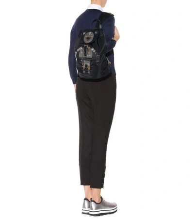 Shop Prada Robot Embellished Backpack In Eero+cromo