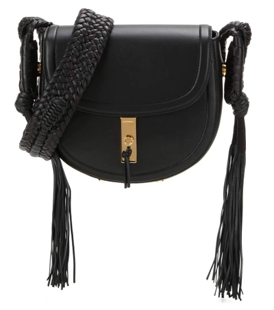 Altuzarra Ghianda Bullrope Saddle Leather Shoulder Bag In Black