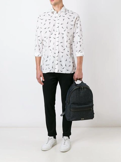 Shop Lanvin Shark Print Shirt - White