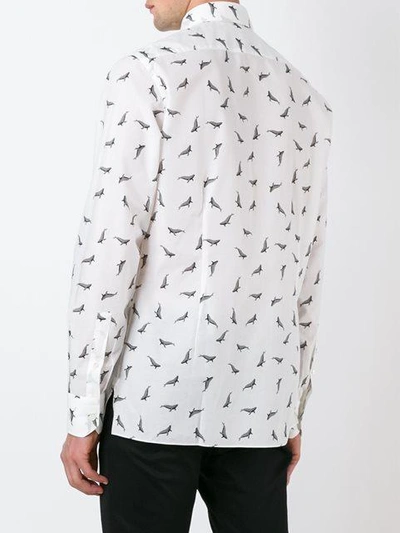 Shop Lanvin Shark Print Shirt - White