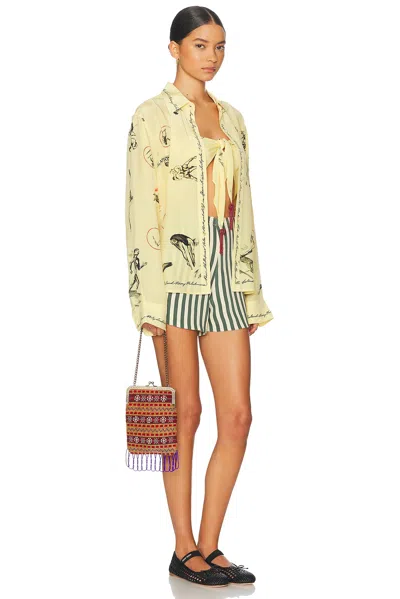Bode Multicolor Beaded Bracken Frame Bag In Multi