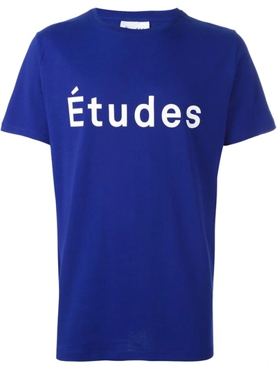 Etudes Studio Page Cotton T-shirt In Royal-blue