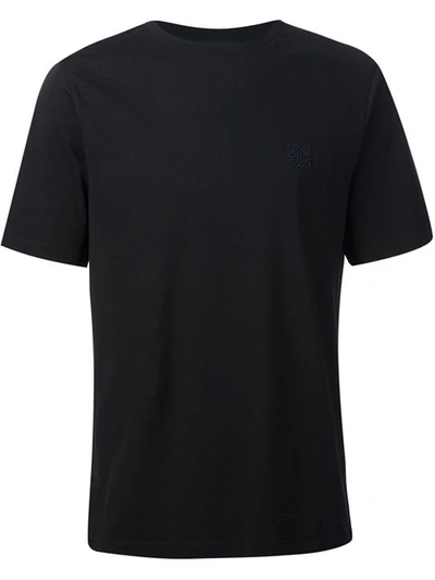 Loewe Logo-embroidered Cotton T-shirt In Grey