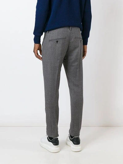 Shop Dondup 'gaubert' Tailored Trousers - Grey
