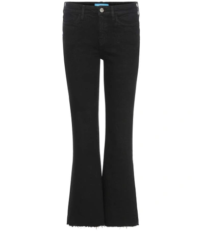 Shop M.i.h. Jeans Lou Cropped Flared Jeans In Black