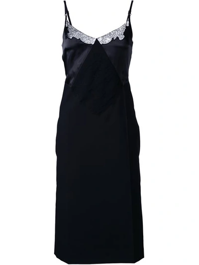 Nina Ricci Lace Detail Slip Dress - Black