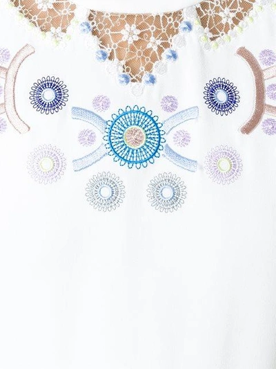 Shop Peter Pilotto Asymmetric Embroidered Dress