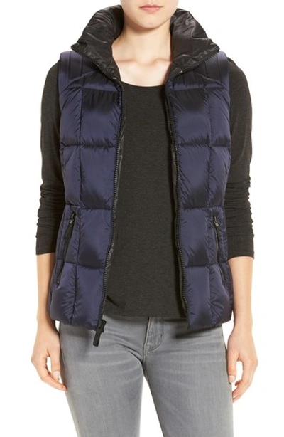 Andrew Marc Marc New York By  Metallic Down Vest In Royal Blue