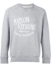 Maison Kitsuné Sweatshirt Mit Logo-print In Grey