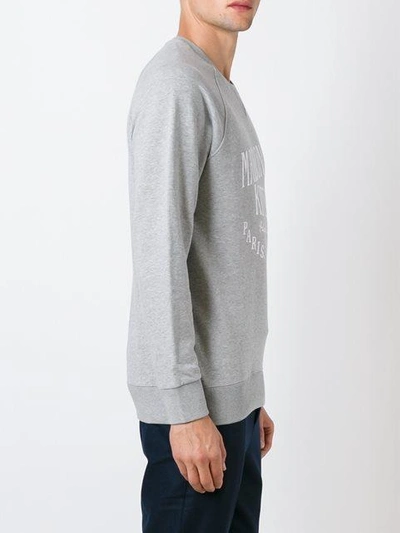 Shop Maison Kitsuné Logo Print Sweatshirt