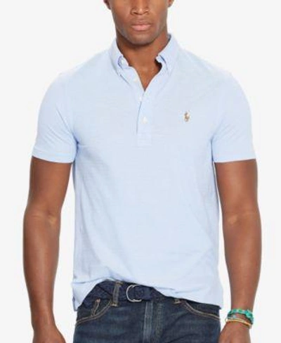 Shop Polo Ralph Lauren Men's Hampton Cotton Polo Shirt In White