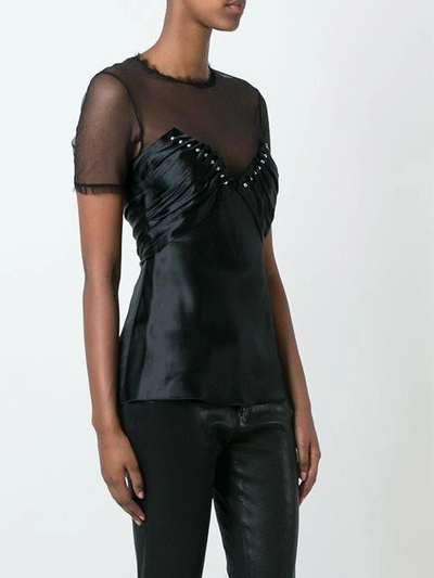 Shop Alexander Wang Sheer Insert Stud Top