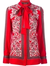 ALEXANDER MCQUEEN paisley print scarf blouse,DRYCLEANONLY