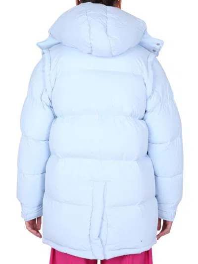 Sunnei Removable Sleeved Puffy Down Jacket In Blue