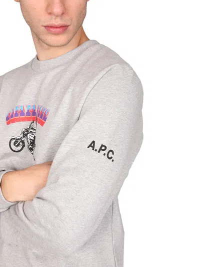 Apc A.p.c. "mika" Sweatshirt Unisex In Grey