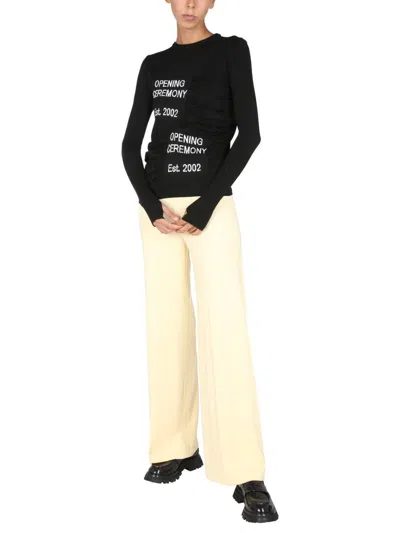 Opening Ceremony Box Logo Crew-neck Jumper In Black