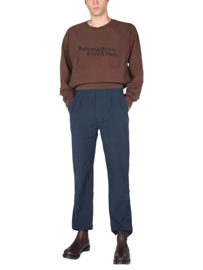 Engineered Garments Printed Sweatshirt In Brown